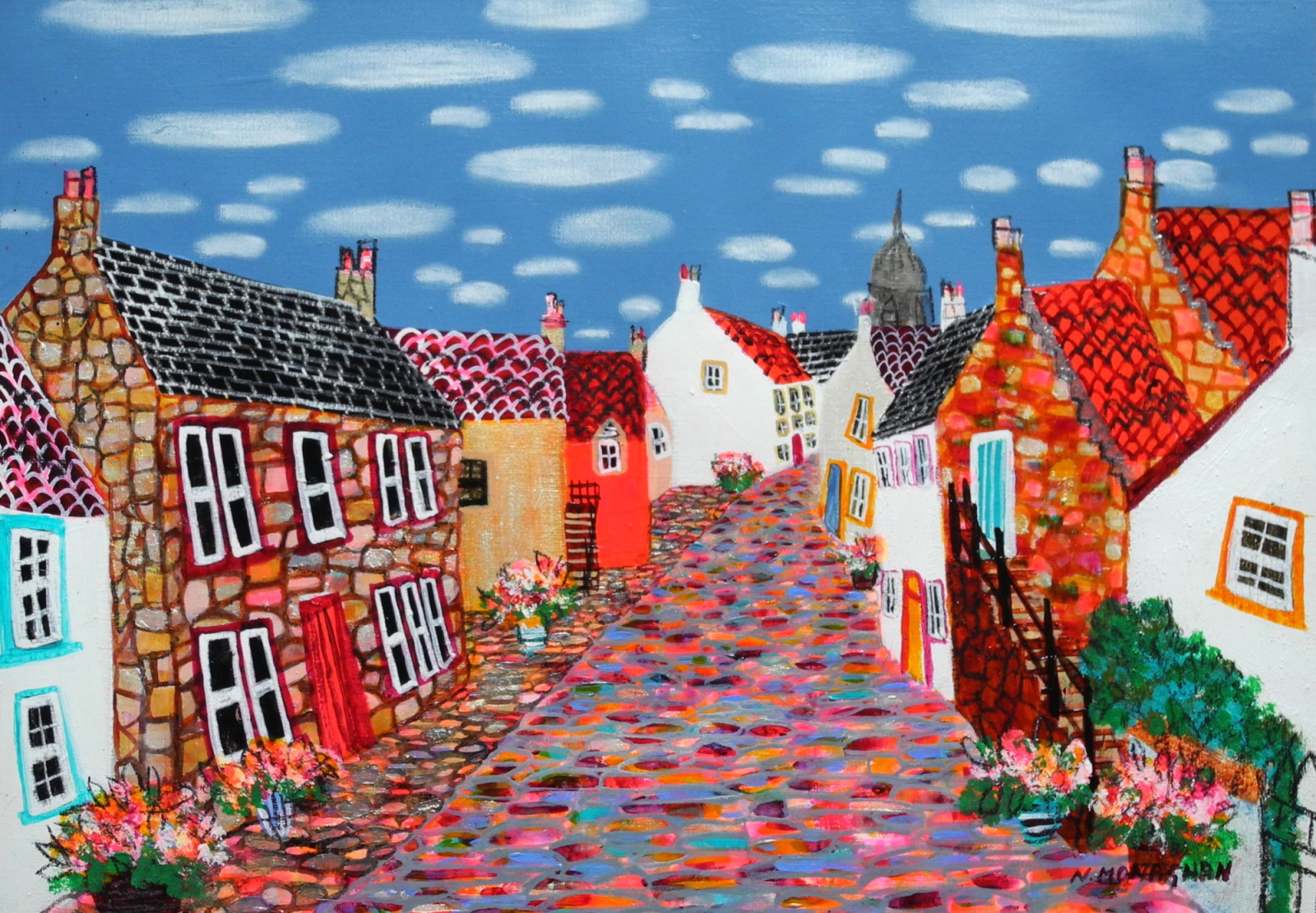 'Old Cobbled Streets, Culross' by artist Nikki  Monaghan